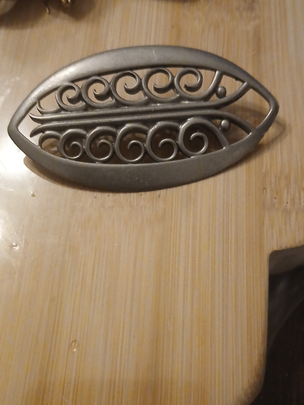 "Moor Fern" pewter brooch made by Ceard of Scotland.
